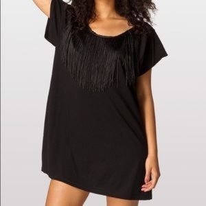American Apparel Scoop Back Fringe Tunic